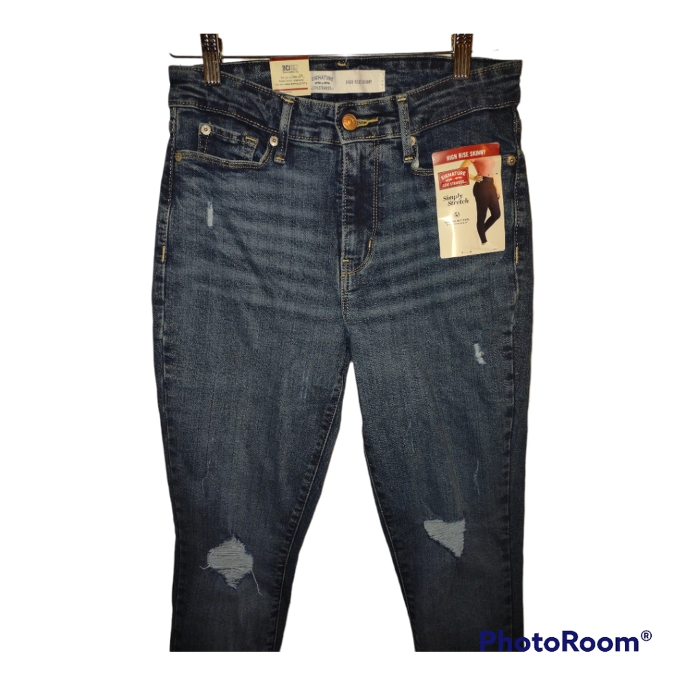 Signature by Levi Strauss & Co. Women's High Rise Skinny Jeans - Picture 5 of 8